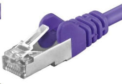PremiumCord Patch kábel CAT6a S-FTP, RJ45-RJ45, AWG 26/7 5m lila (sp6asftp050V)
