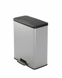 Keter Pedálos szemetes, műanyag, 65 l, CURVER Deco bin , fekete/ezüst (KHMU244)