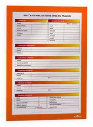 Durable Duraframe A4 2db narancssárga információs keret (487209)