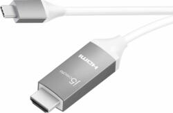 j5create JCC153G-N USB Type-C - HDMI 2.1 Kábel 1.8m - Fehér (JCC153G-N)