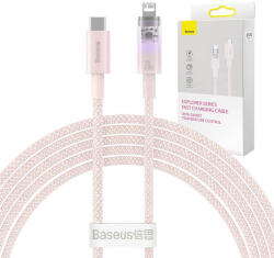 Baseus Cablu de conectare Baseus USB-C pentru Lightning Explorer Series 20W (roz) (048712)