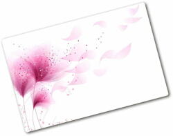 Wallmuralia. hu Üveg vágódeszka Rózsaszín virág 2x40x52 cm