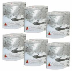 sarcia. eu BASILUR Téli Tea -Laza levelű ceyloni fekete tea áfonya hozzáadásával dekoratív dobozban 100g x6 doboz