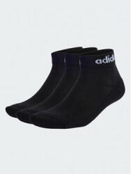 adidas Șosete Medii Unisex Linear Ankle Socks Cushioned Socks 3 Pairs IC1303 Negru