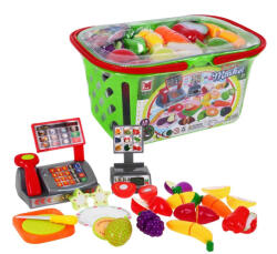 Inlea4Fun Magazin alimentar pentru copii cu coș de cumpărături și accesorii - Super market (RA-ZDZ.688) Bucatarie copii