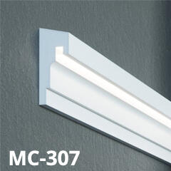 Elite Decor Prestige Decor homlokzati díszléc LED rejtett világításhoz (MC-307) védőbevonattal (MC-307)