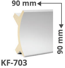 Elite Decor Poliuretán rejtett világítás díszléc (KF-703) ütésálló (KF-703)