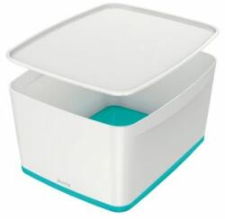 Leitz Cutie de depozitare Leitz MyBox cu capac, mărimea L, alb/albastru glacial