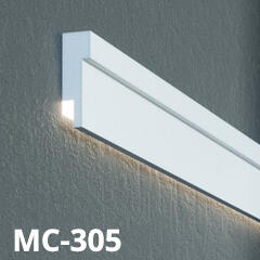 Elite Decor Prestige Decor homlokzati díszléc LED rejtett világításhoz (MC-305) védőbevonattal (MC-305)