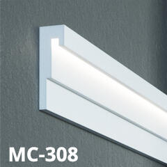 Elite Decor Prestige Decor homlokzati díszléc LED rejtett világításhoz (MC-308) védőbevonattal (MC-308)