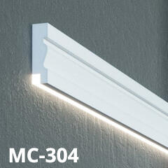 Elite Decor Prestige Decor homlokzati díszléc LED rejtett világításhoz (MC-304) védőbevonattal (MC-304)
