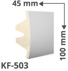 Elite Decor Poliuretán rejtett világítás díszléc (KF-503) ütésálló (KF503)