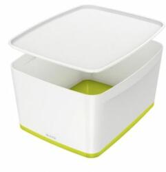 Leitz Cutie de depozitare Leitz MyBox cu capac, mărimea L alb/verde