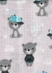 Mintás textil pelenka 1db-os - szürke baby boy