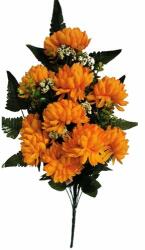 4-Home Buchet artificial Crizanteme, portocaliu, înălțime 60 cm