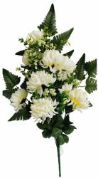4-Home Buchet artificial Crizanteme, crem, înălțime 60 cm