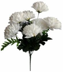 4-Home Buchet artificial de Crizanteme, alb, înălțime 58 cm