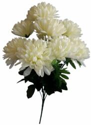 4-Home Buchet artificial de Crizanteme, crem, înălțime 58 cm