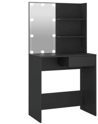  Vidaxl fekete fésülködőasztal LED-del 74, 5 x 40 x 141 cm 833288