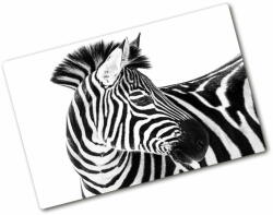 Wallmuralia. hu Üveg vágódeszka Zebra hó 80x52 cm