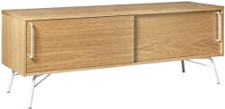 Woodman Tölgy TV asztal Woodman Kőrisszín, fehér fém talppal 145 x 44 cm (176224101134)