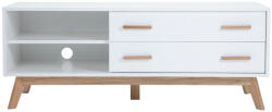 Woodman Fehér TV asztal Woodman Kensal tölgyfa talppal 130x45 cm (104224108012)