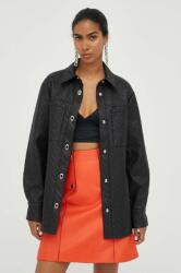 Boss rövid kabát női, fekete, átmeneti, oversize - fekete 40 - answear - 101 985 Ft