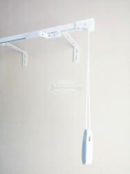  Zsinóros mozgatású fehér színű alumínium függönysín - 1 soros