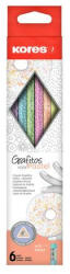  Grafitceruza készlet, radírral, HB, háromszögletű, KORES "Grafitos Style Pastel (COIK92803)