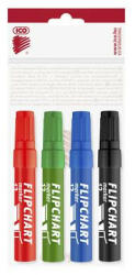 Flipchart marker készlet, 1-4 mm, vágott, ICO "Artip 12", 4 különböző szín (COTICA12V4)