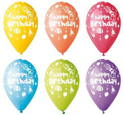 Corwell Léggömb, 30 cm, "Happy Birthday", bohócos (COPT11PRBOH)