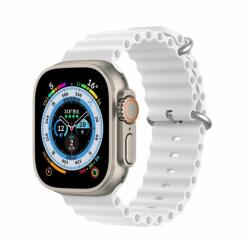 Dux Ducis Ocean Wave - sport szilikon szíj Apple Watch 42/44/45mm fehér