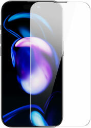 Baseus teljes képernyős edzett üveg iPhone 14 Pro hangszóró védelemmel 0, 3 mm + rögzítőkeret fólia