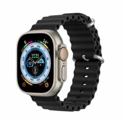 Dux Ducis Ocean Wave - sport szilikon szíj Apple Watch 38/40/41mm fekete
