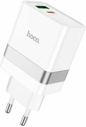 hoco. Type-C C + USB QC3.0 típusú utazási töltő Type-C Power Delivery 30W Starter N21 fehér