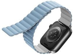 UNIQ óraszíj Revix Apple Watch Series 1/2/3/4/4/5/6/7/8/9/SE/SE2/Ultra/Ultra 2 42/44/45/49mm. Megfordítható mágneses fehér-kék
