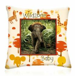 3ba HomeStyle Wild Zone Baby Kis Elefánt Állatos Díszpárna 28x28 cm