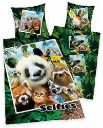3ba HomeStyle Dzsungel Állatai Selfie 2 részes Ágynemű-garnitúra 140x200+70x90 cm