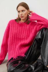 Herskind gyapjú pulóver női, rózsaszín - rózsaszín M