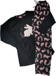  Pijama dama cocolino, negru cu iepuras