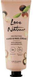 Oriflame Cremă de protecție pentru mâini și unghii cu ulei de macadamia - Oriflame Love Nature Caring Hand & Nail Cream With Organic Macadamia Oil 75 ml