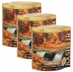 sarcia. eu BASILUR Autumn Tea - juharszirup aromájú laza levelű fekete tea díszdobozban, 100 g x3 doboz