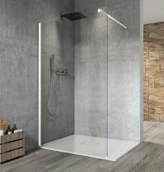 SAPHO VARIO WHITE Fix zuhanyfal, fali profillal, merőleges merevítő nélkül, transzparent üveg, 900mm (GX1290GX1015)