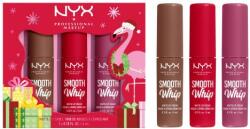 NYX Cosmetics Fa La La L. A. Land Smooth Whip Matte Lip Cream Trio set cadou Ruj de buze Smooth Whip Matte Lip Cream 3 x 4 ml pentru femei