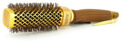 Olivia Garden Perie patrata pentru par 30mm Expert Blowout Straight Wavy Bristles Gold&Brown (5414343020581)