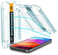 Apple Spigen Glas. tR EZ Fit Apple iPhone 15 / iPhone 16, tempered kijelzővédő fólia felhelyező kerettel (2db) (AGL06903) - speedshop