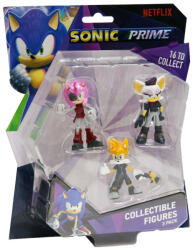 Sonic Prime - Set 3 figurine, blister, Rebel Rouge & Rusty Rose & Tails Nine (SON2020C)