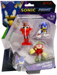 Sonic Prime - Set 3 figurine, blister, Mr. Dr. Eggman & Sonic NY & Knuckles (SON2020D)