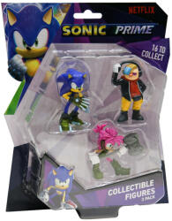 Sonic Prime - Set 3 figurine, blister, Sonic & Dr. Dont & Amy (SON2020B) Figurina