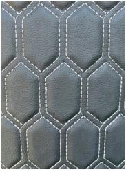 Material imitatie piele tapiterie hexagon negru /cusatura gri Cod: Y06NG Automotive TrustedCars